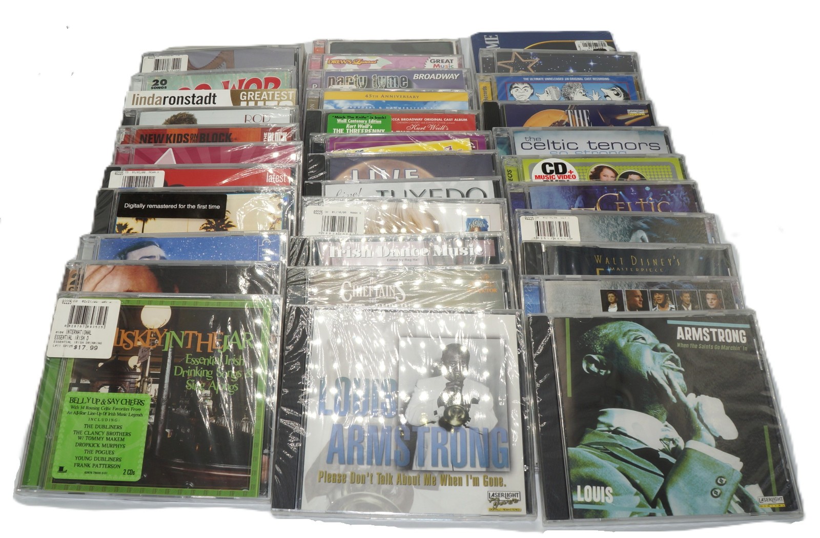 Large Lot of 55 Sealed New Music CDs Jazz R&B Pop Rock Country Celtic Free Ship