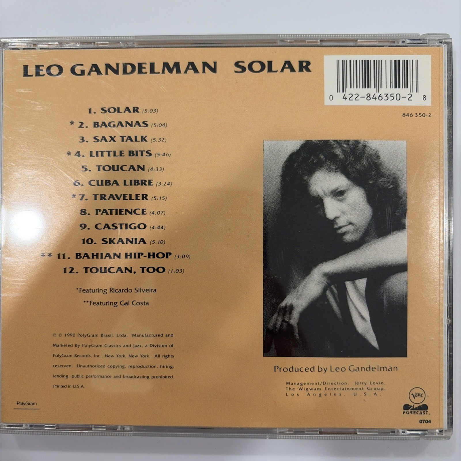 Solar by Leo Gandelman (CD, Sep-1990, Verve)