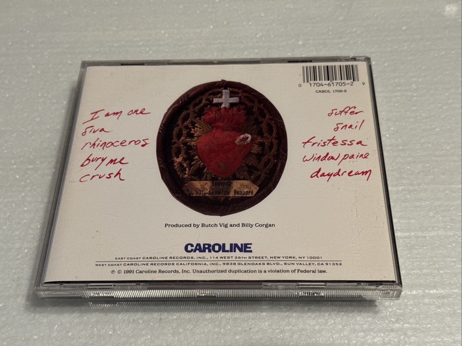 SMASHING PUMPKINS - GISH [1991] CD ORIGINAL CAROLINE NIMBUS MATRIX PICTURE DISC
