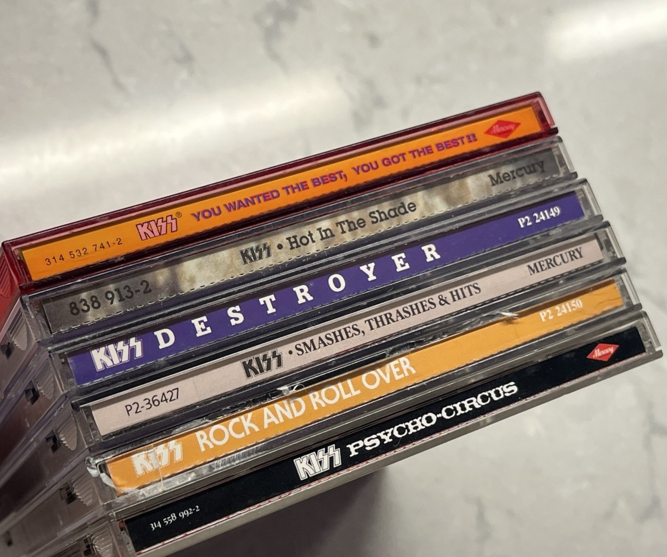 KISS CD Lot of 6: Destroyer, Rock and Roll Over, Hot in the Shade, Psycho Circus