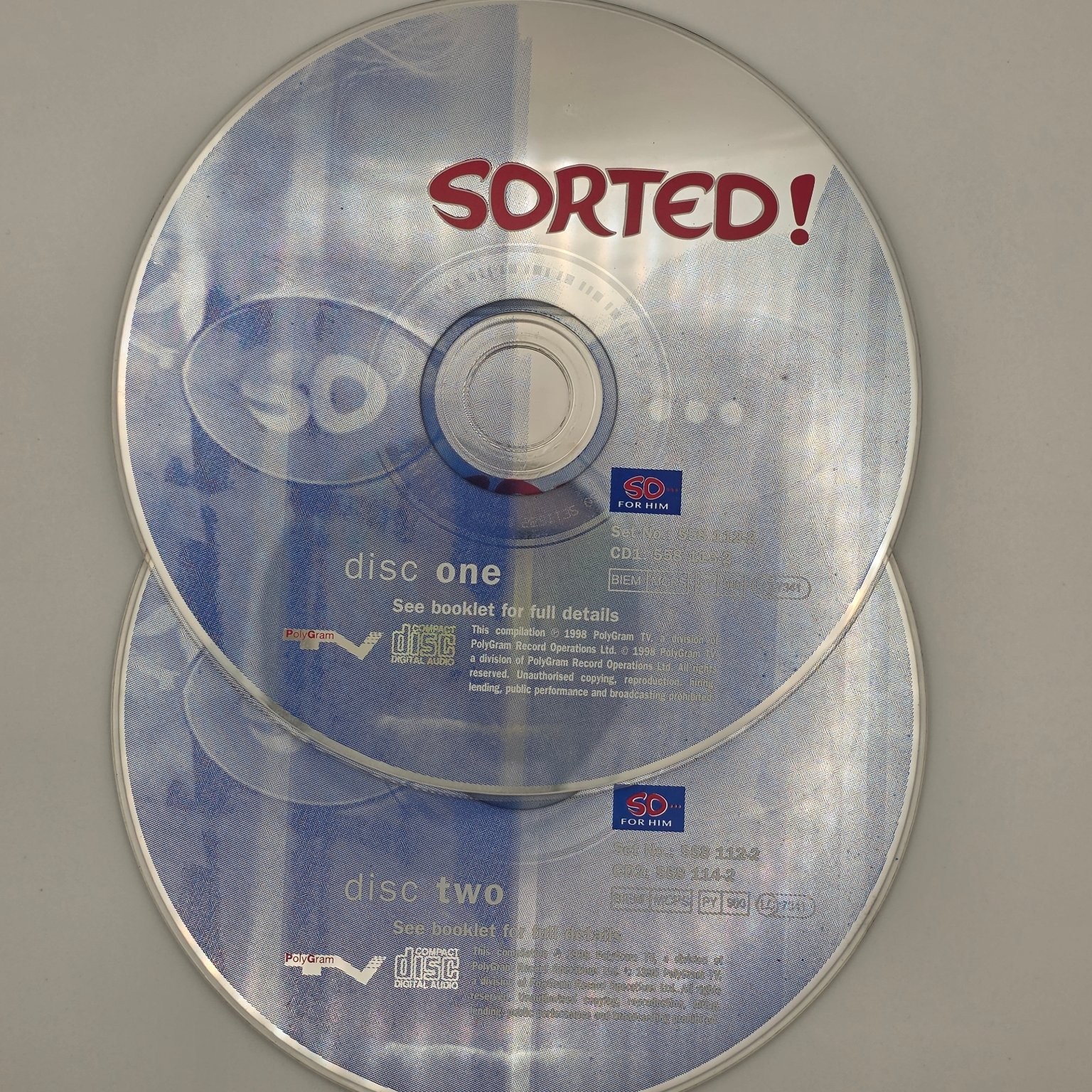 Sorted! CD 1998 Compilation Pop Dance PolyGram So... For Him Double Album