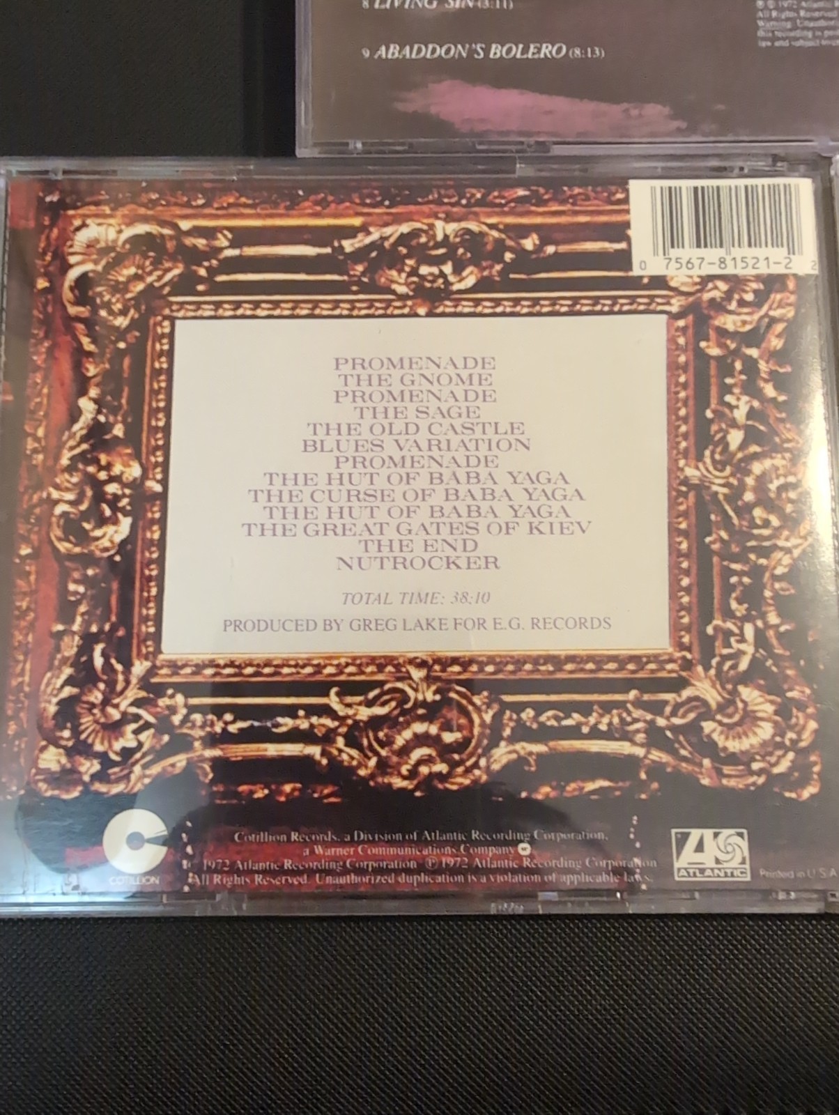 Emerson, Lake & Palmer 3 CD Lot: Trilogy, Tarkus, Pictures At An Exhibition