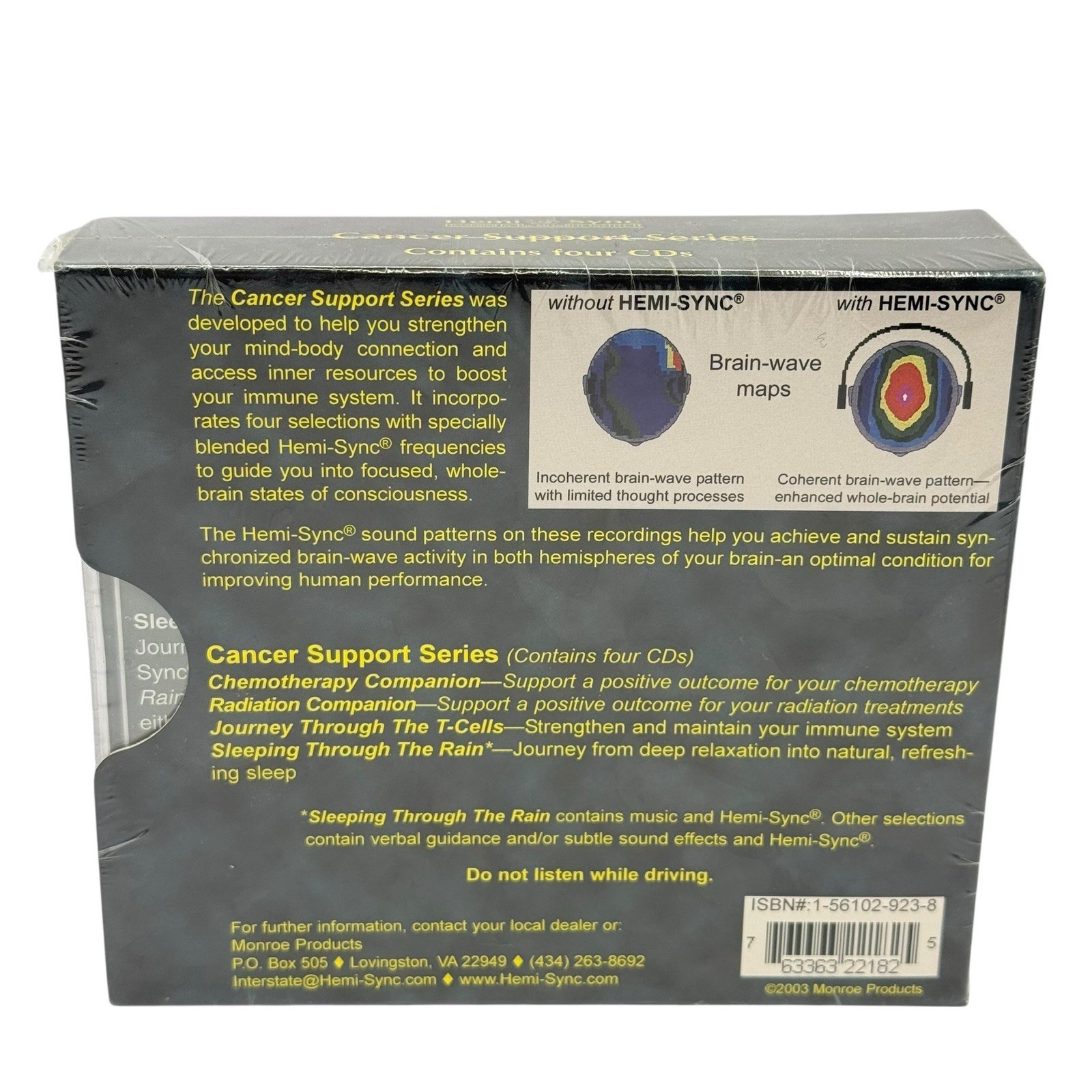 New Hemi Sync Cancer Support Series Set of 4 CDs Monroe Institute Sealed
