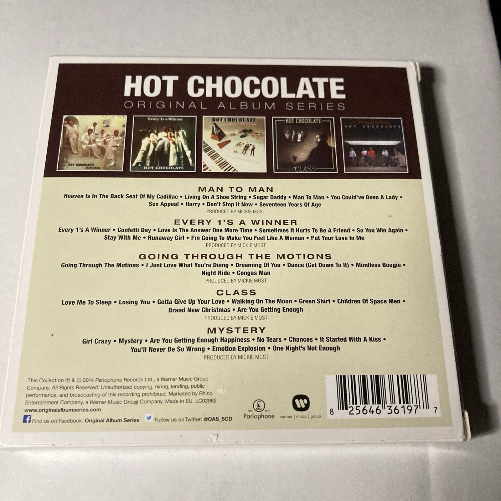 Hot Chocolate - 5 CD ORIGINAL ALBUM SERIES