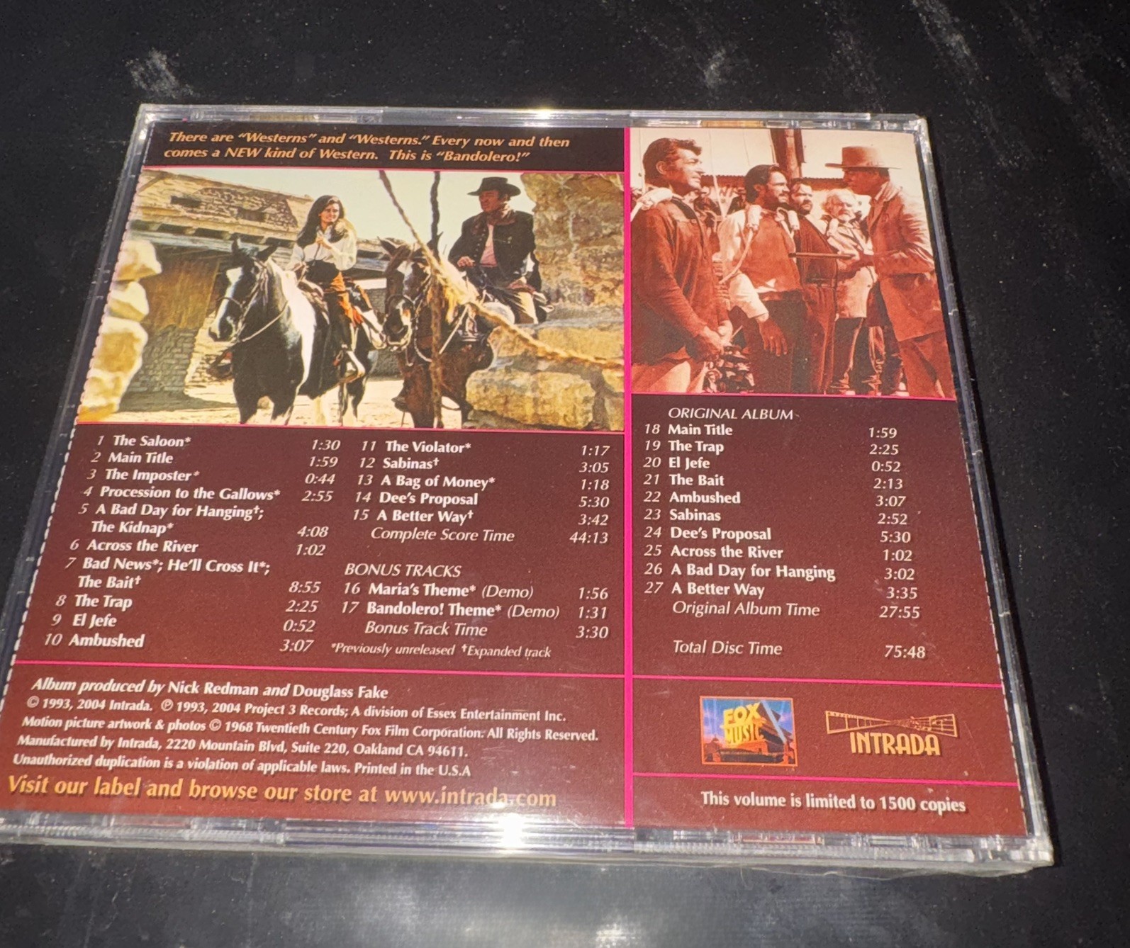 Bandolero! Jerry Goldsmith- Intrada Special Collection 1,500 CD, New/Sealed OOP