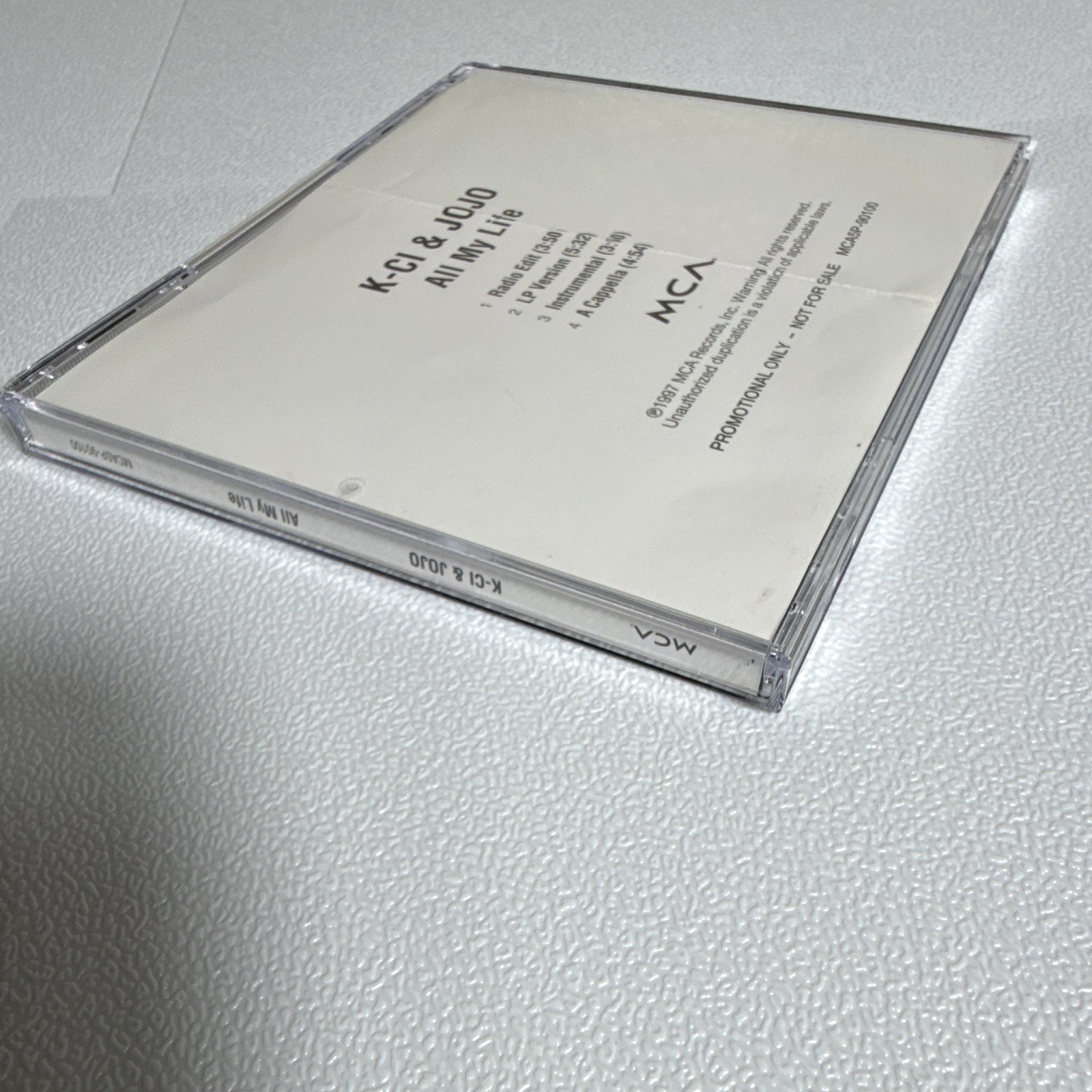 K-Ci & JoJo “All My Life” CD Single (1997) * PROMO with INSTRUMENTAL & A'CAPELLA
