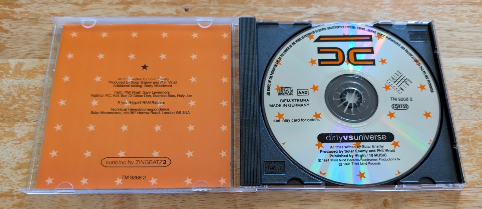 Solar Enemy- Dirty vs. Universe CD- EXCELLENT! EX PORTION CONTROL! THIRD MIND!