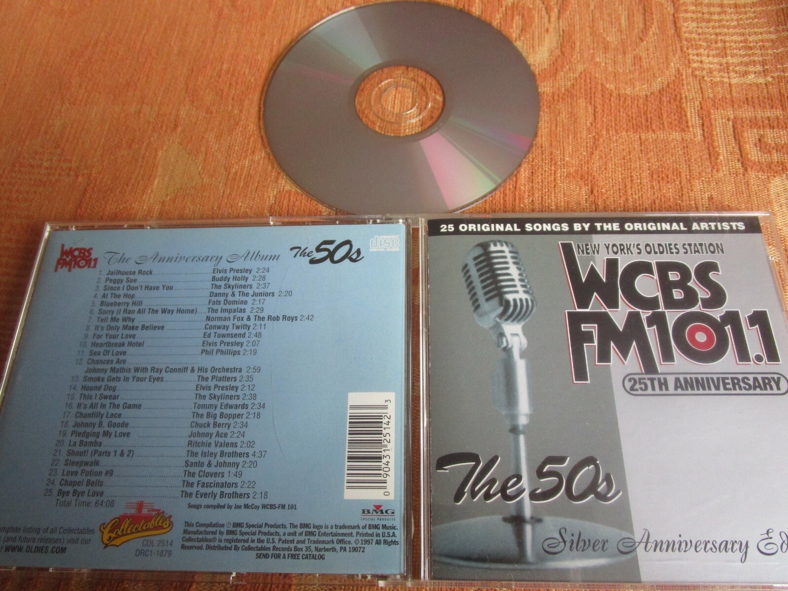 WCBS FM 101.1 25th Anniversary The 50s (Silver Anniversary Edition) CD Album