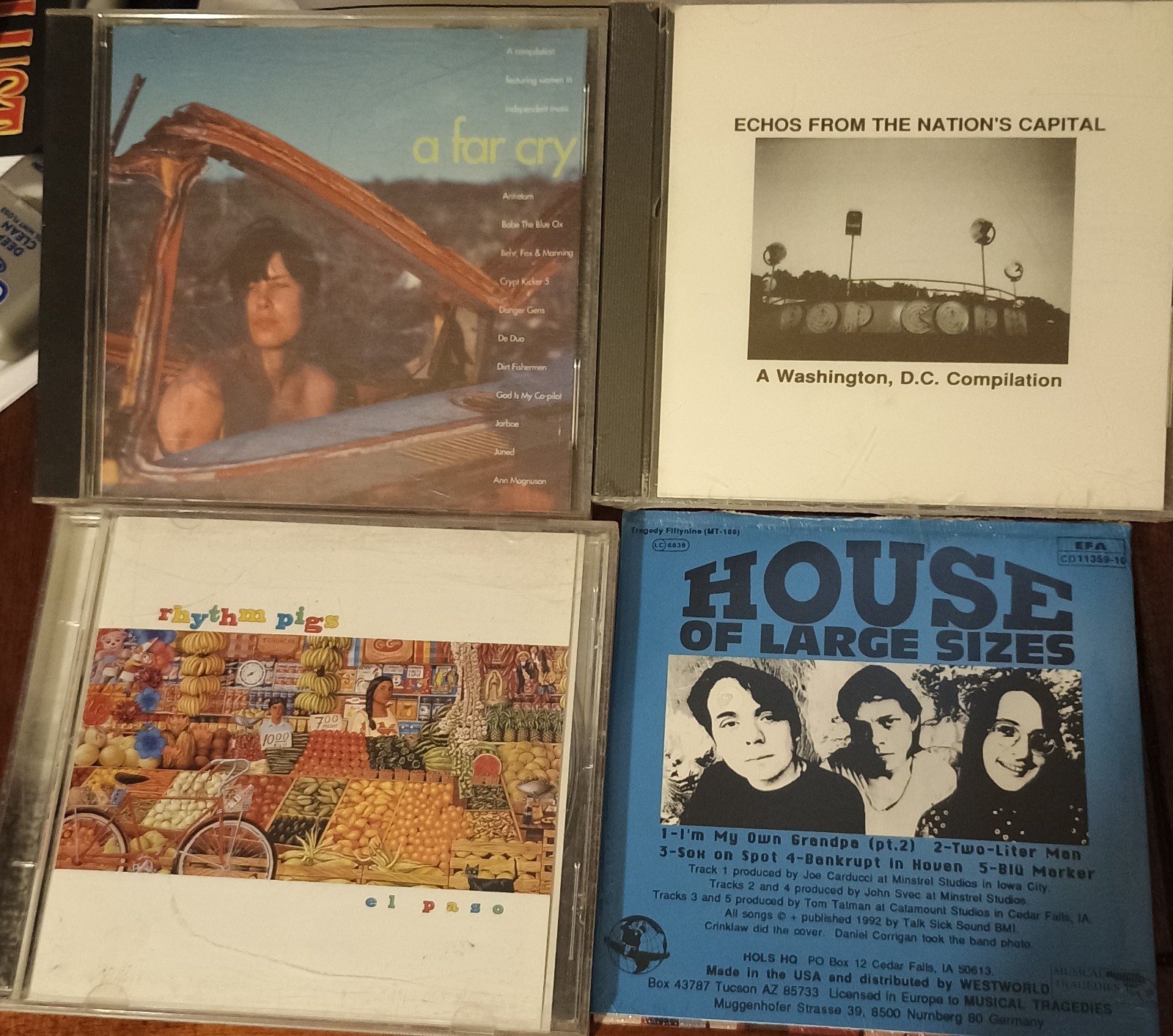 Punk CD Lot of 4 RHYTHM PIGS Lungfish Tsunami House Of Large Sizes Jarboe Edsel