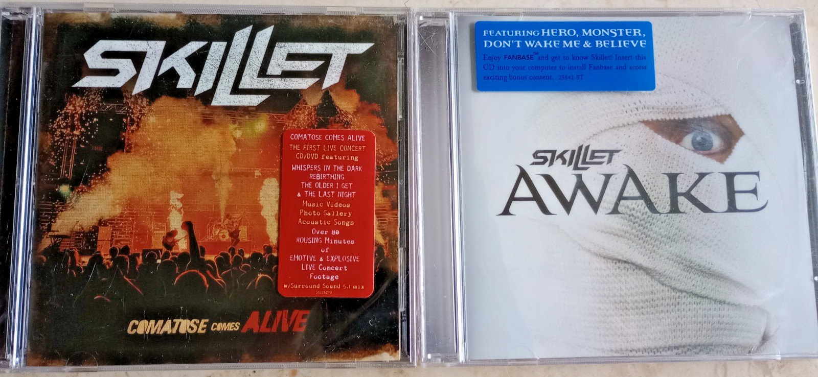 NEW SEALED SKILLET: COMATOSE AND ALIVE CD & DVD & AWAKE LOT