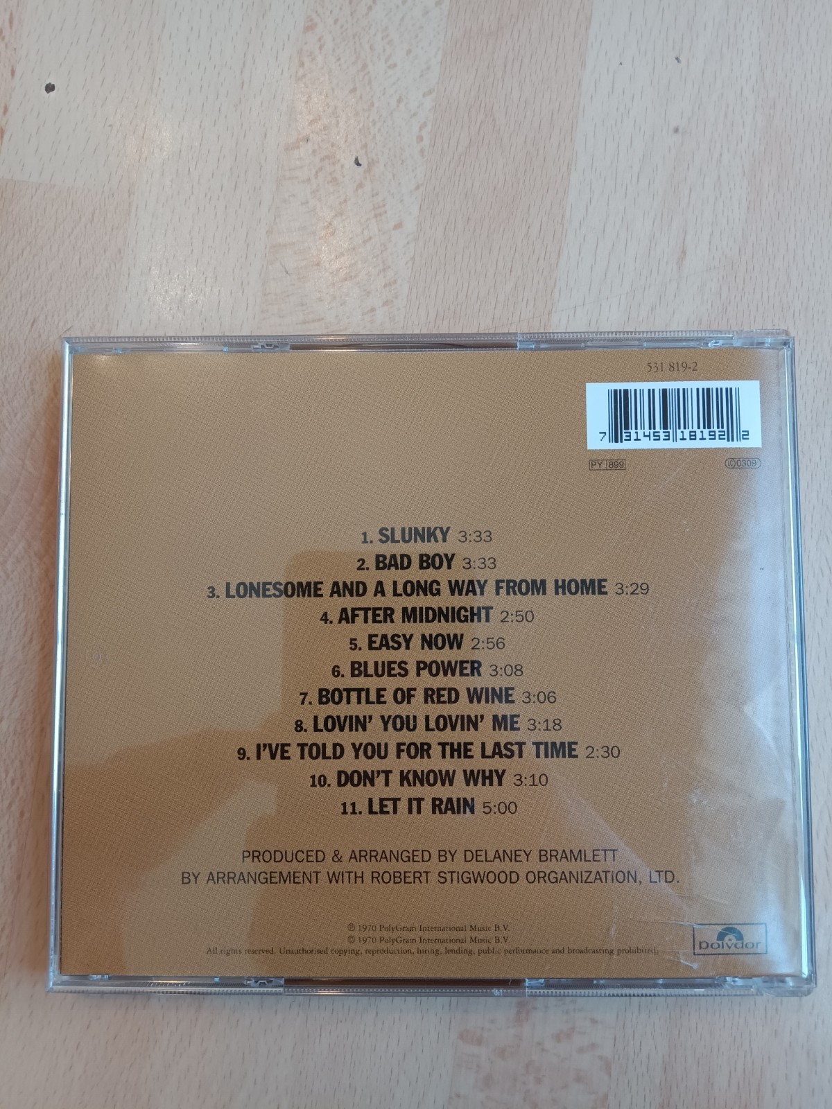 Eric Clapton Eric Clapton CD Polydor Rock Remasters 531 819-2