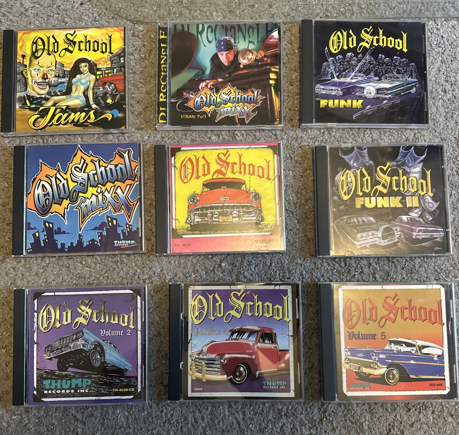 OLD SCHOOL Thump Records CD LOT - Vol. 1,2, 4 & 5. Funk 1 & 2, MIXX 1 & 2 & JAMS