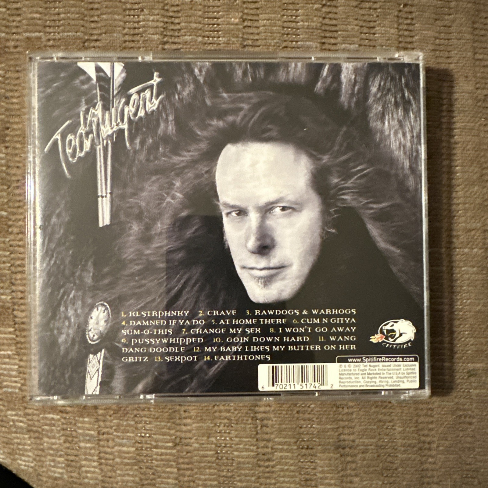 Craveman by Ted Nugent (CD, Sep-2002, Spitfire Records (USA) ES2699