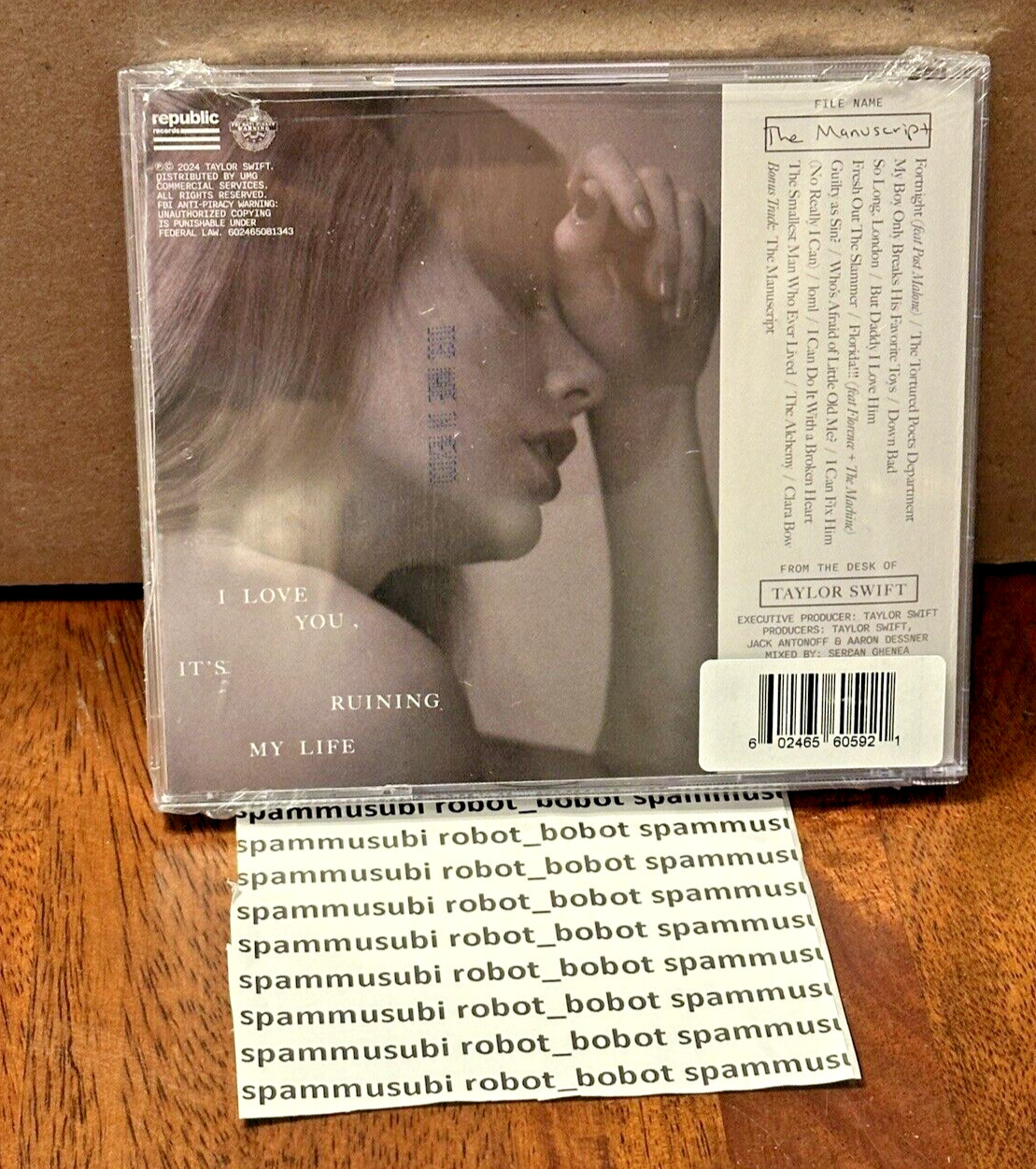 Tortured Poets Department CD Bonus The Manuscript w/ Hand Signed Photo SHIPS NOW