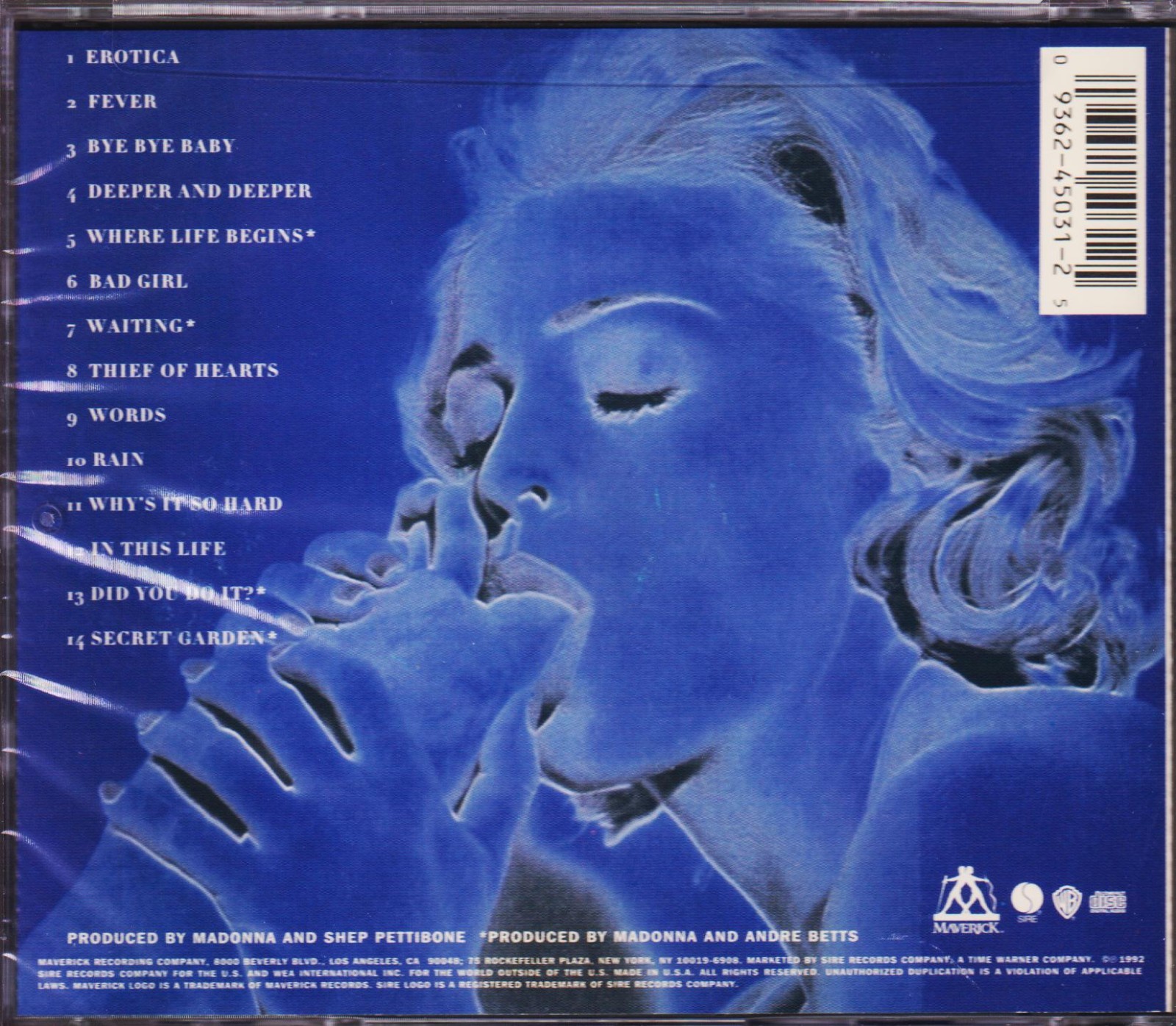 Erotica by Madonna (Maverick/Sire/WB) *New/Sealed CD*