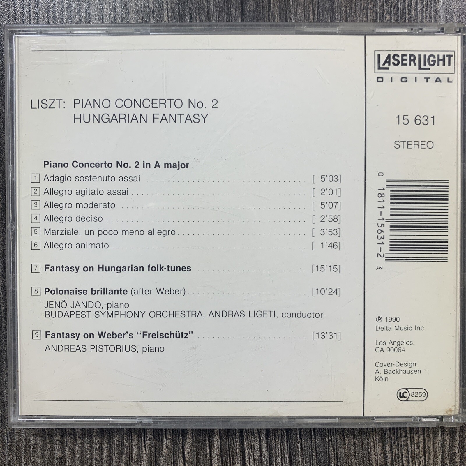 Liszt: Piano Concerto #2, Hungarian Fantasy CD