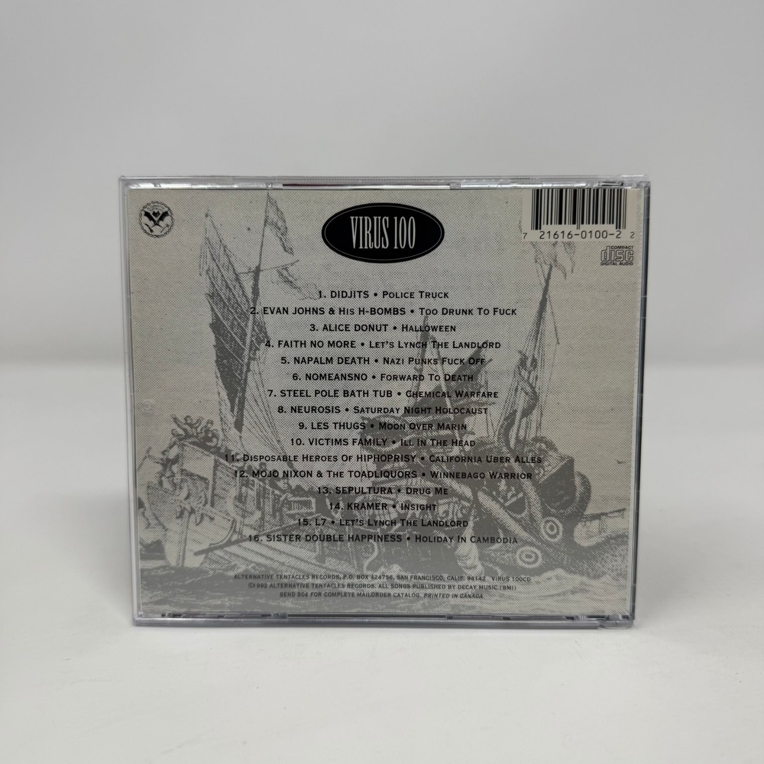 Virus 100 (CD, 1992, Alternative Tentacles) Dead Kennedys Tribute - Neurosis