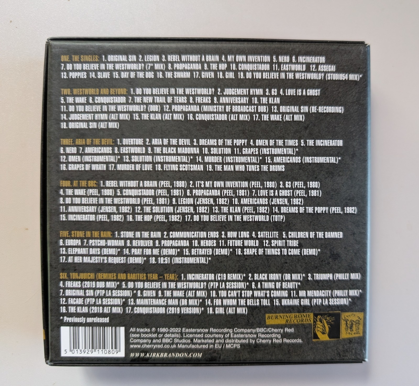 Omens: Studio Work 1980-2020 6xCD Box Set by Theatre of Hate. Free Shipping.