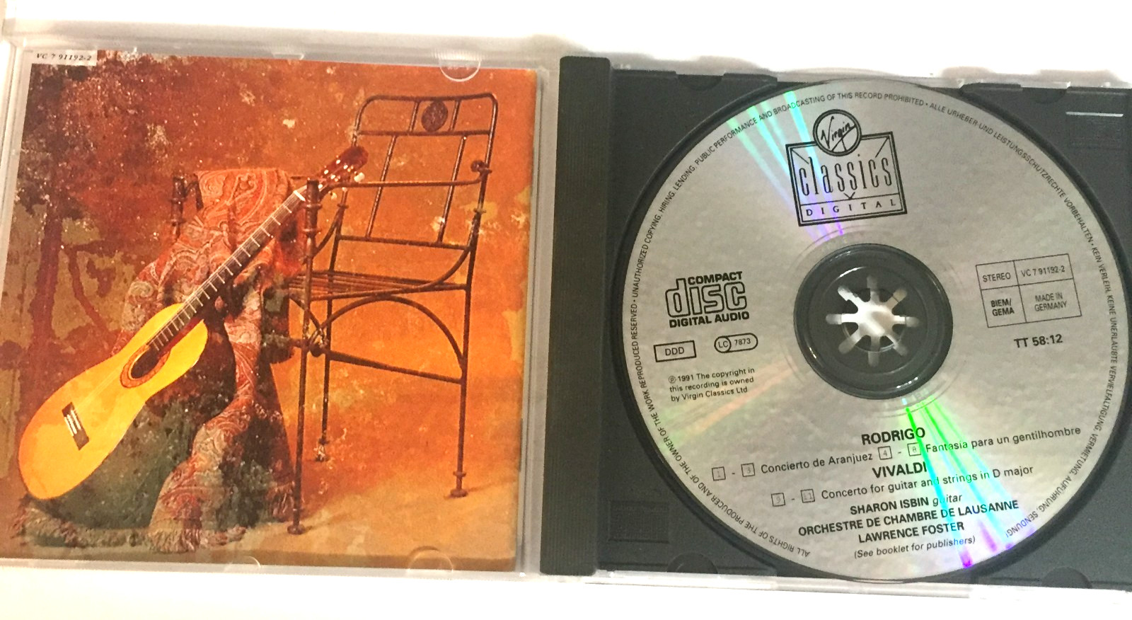 Sharon Isbin "Plays Baroque Favorites for Guitar" CD Ships With Tracking