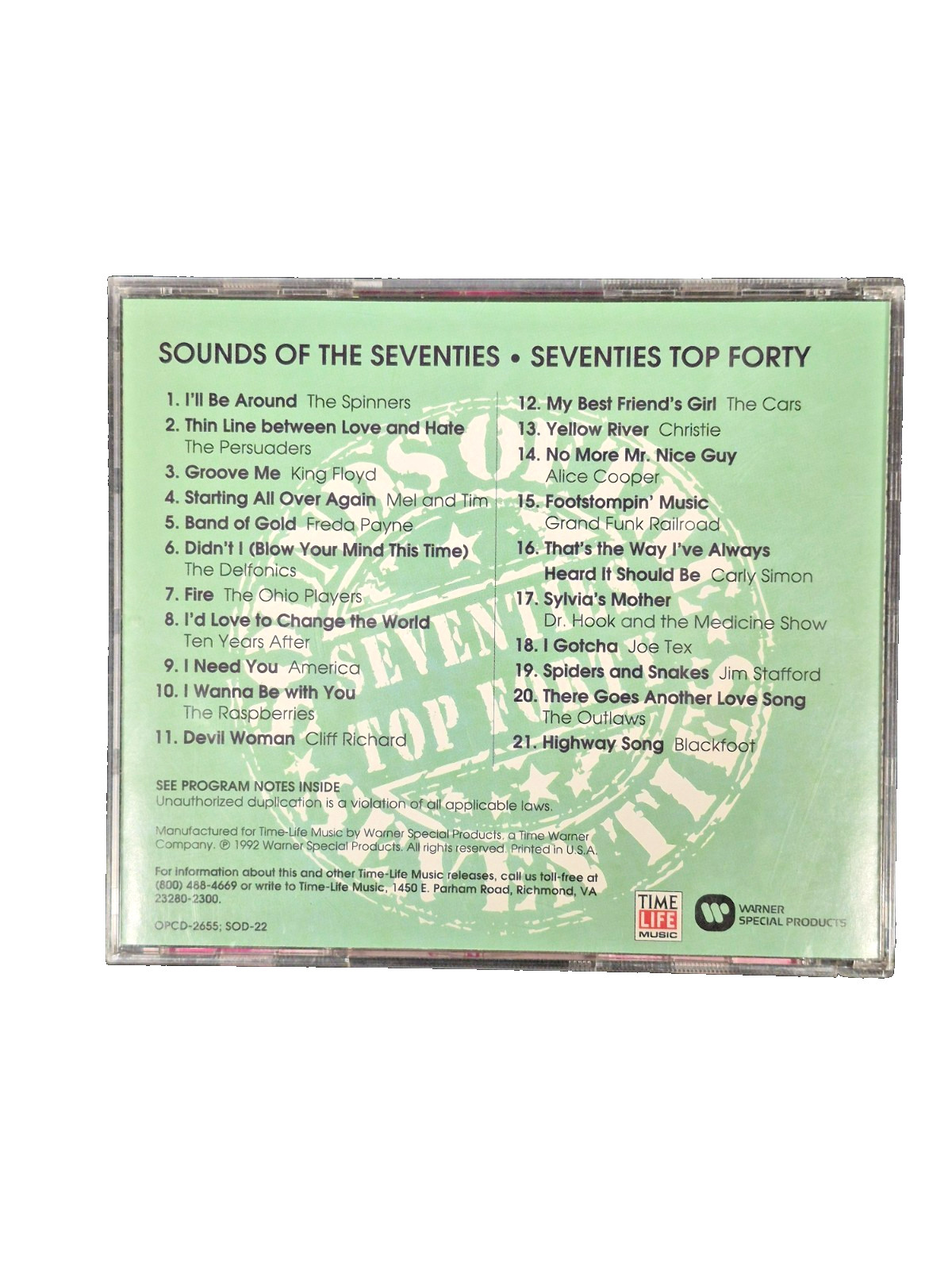 time life sounds of the 70s - 70s top 40