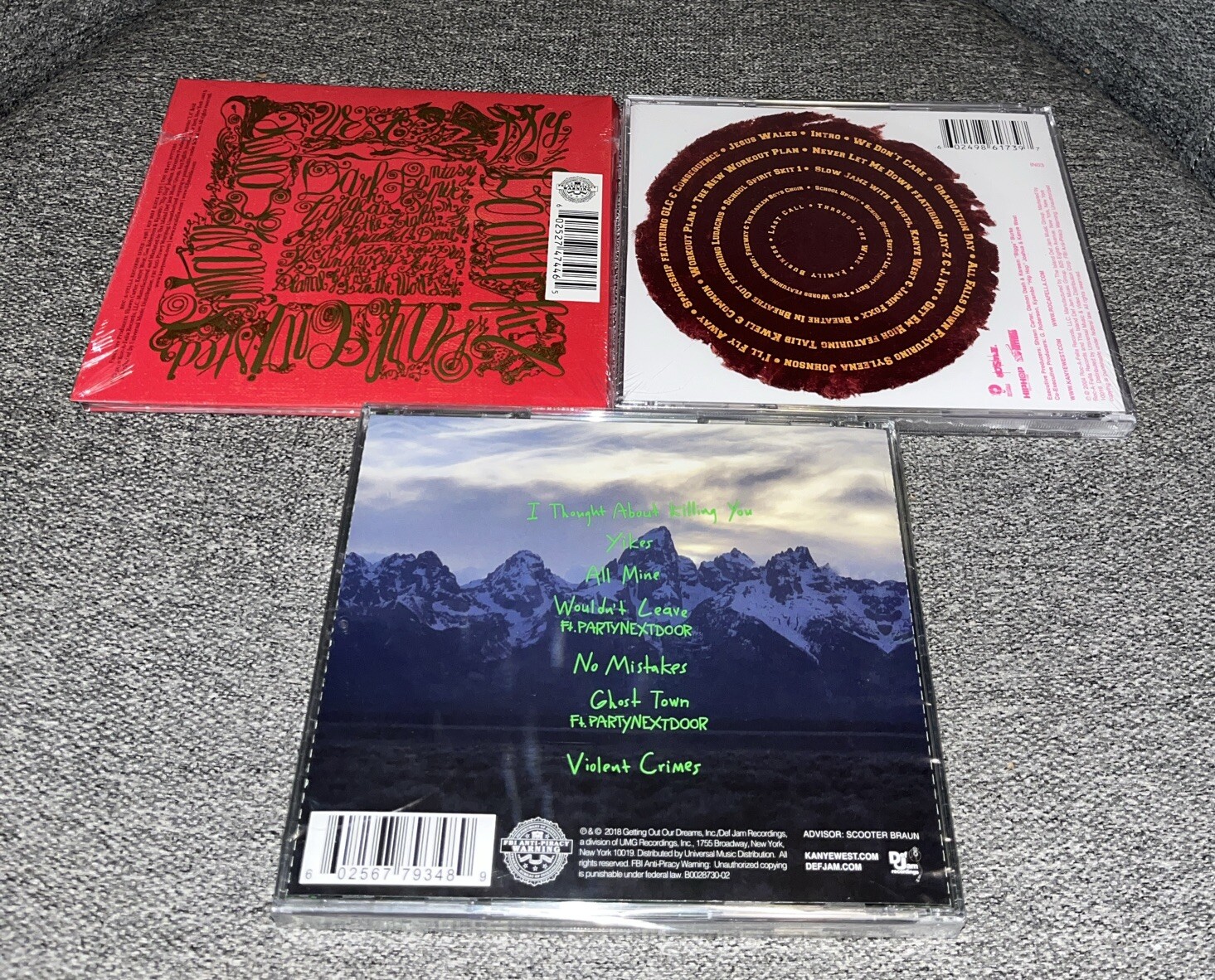 Kanye West 3 CD Lot My Beautiful Dark Twisted Fantasy, College Dropout, Ye