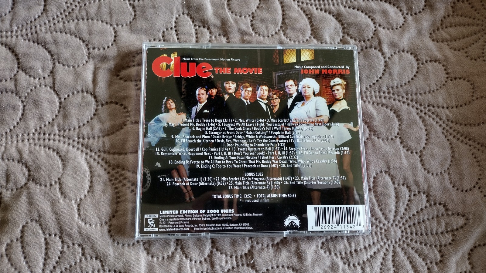 Clue (1985) Complete Soundtrack CD by John Morris La-La Land Records OOP
