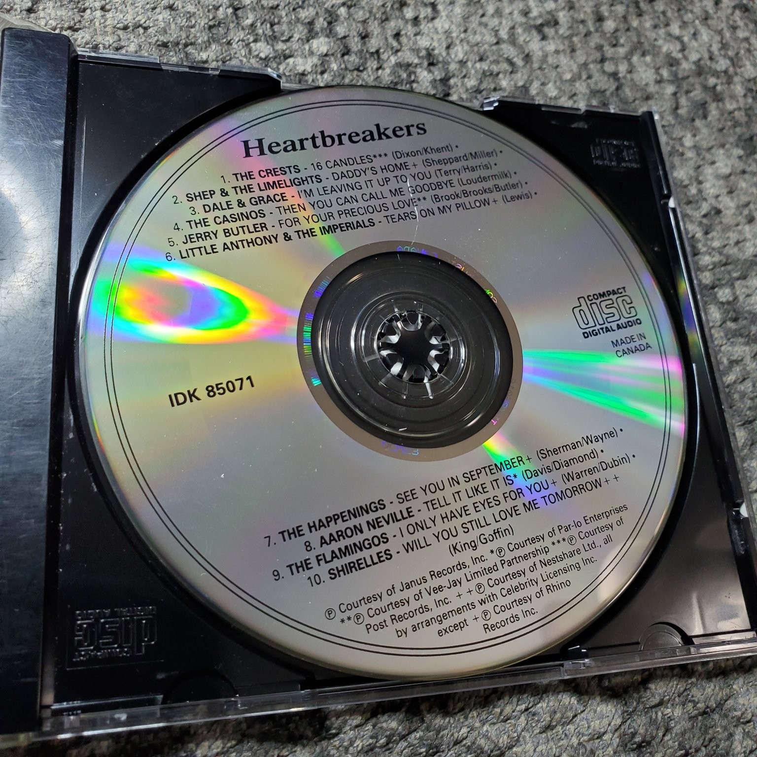 Heartbreakers CD 1996 Oldies Doo Wop R&B Sony Music Compilation