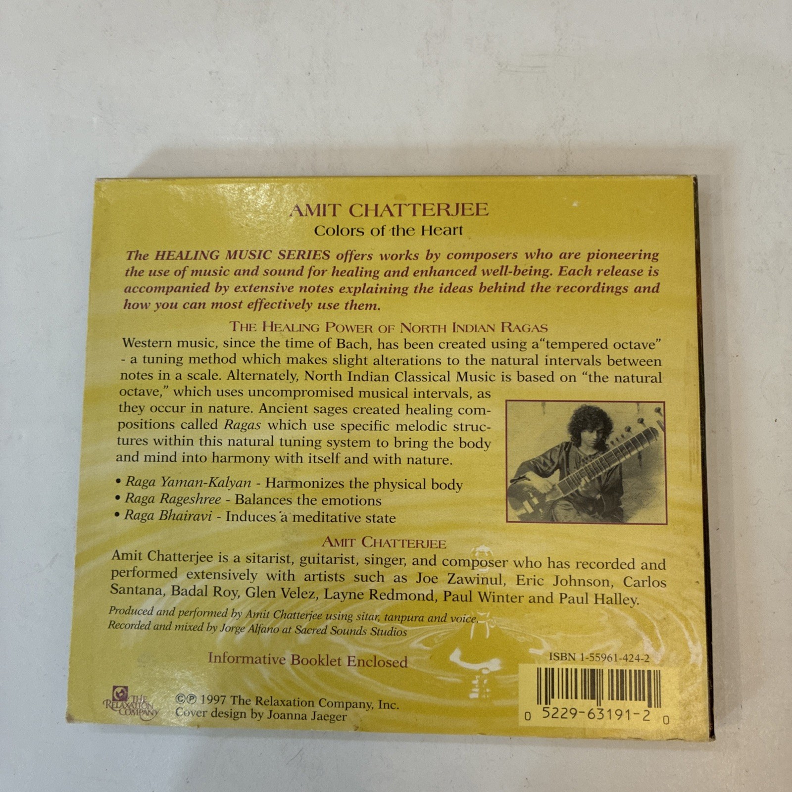 Amit Chatterjee- Colors of the Heart CD HEALING MUSIC With Booklet