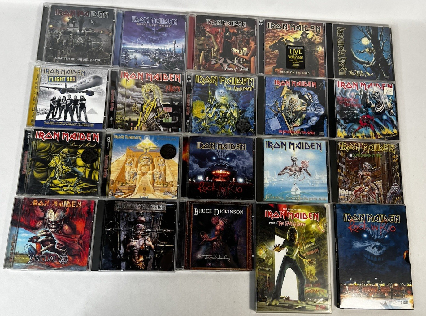 Iron Maiden 22 CD 5 DVD Lot Number Of The Beast Killers Rock In Rio Powerslave