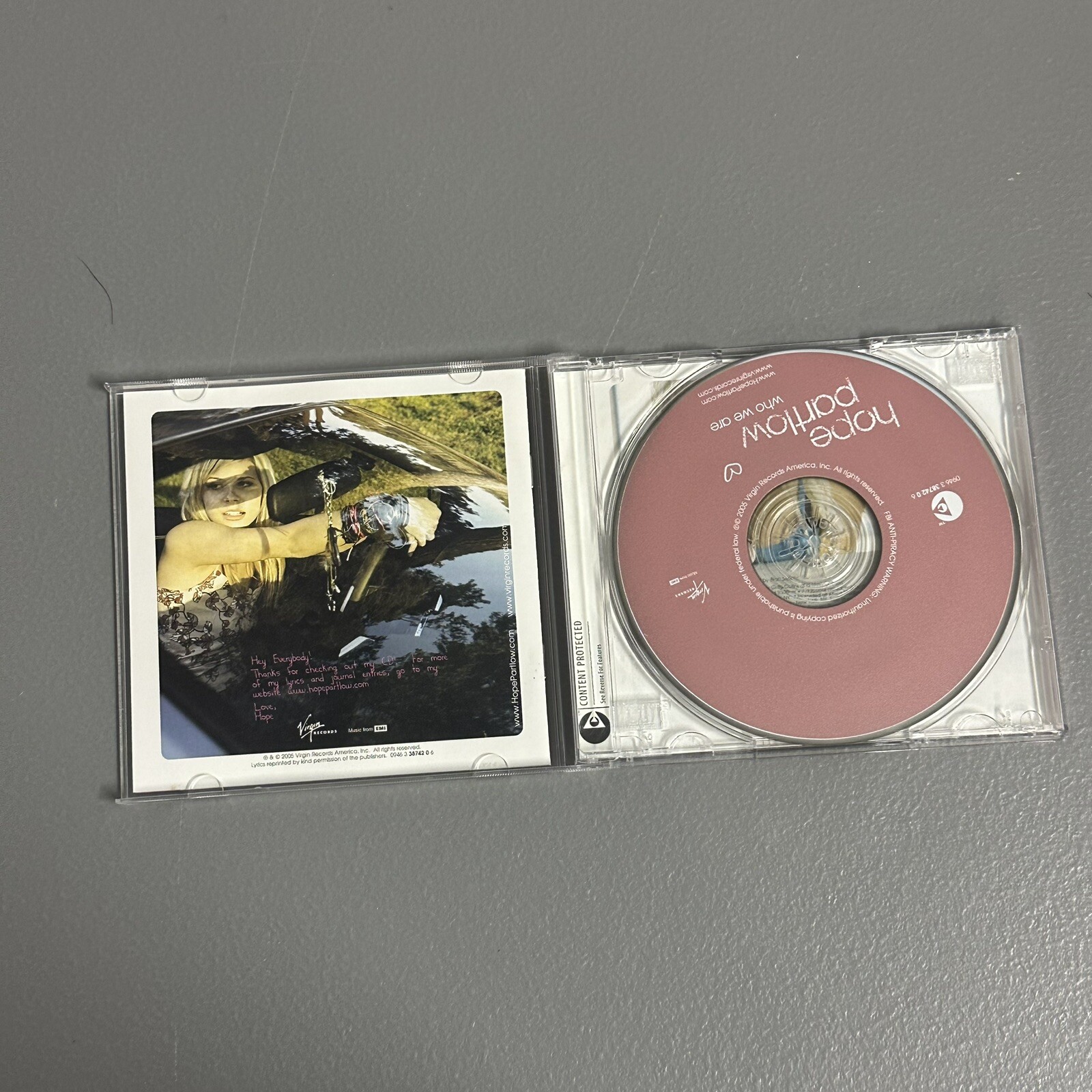 Hope Partlow Who We Are CD (Virgin Records / EMI Records) (Now Hope Germany)