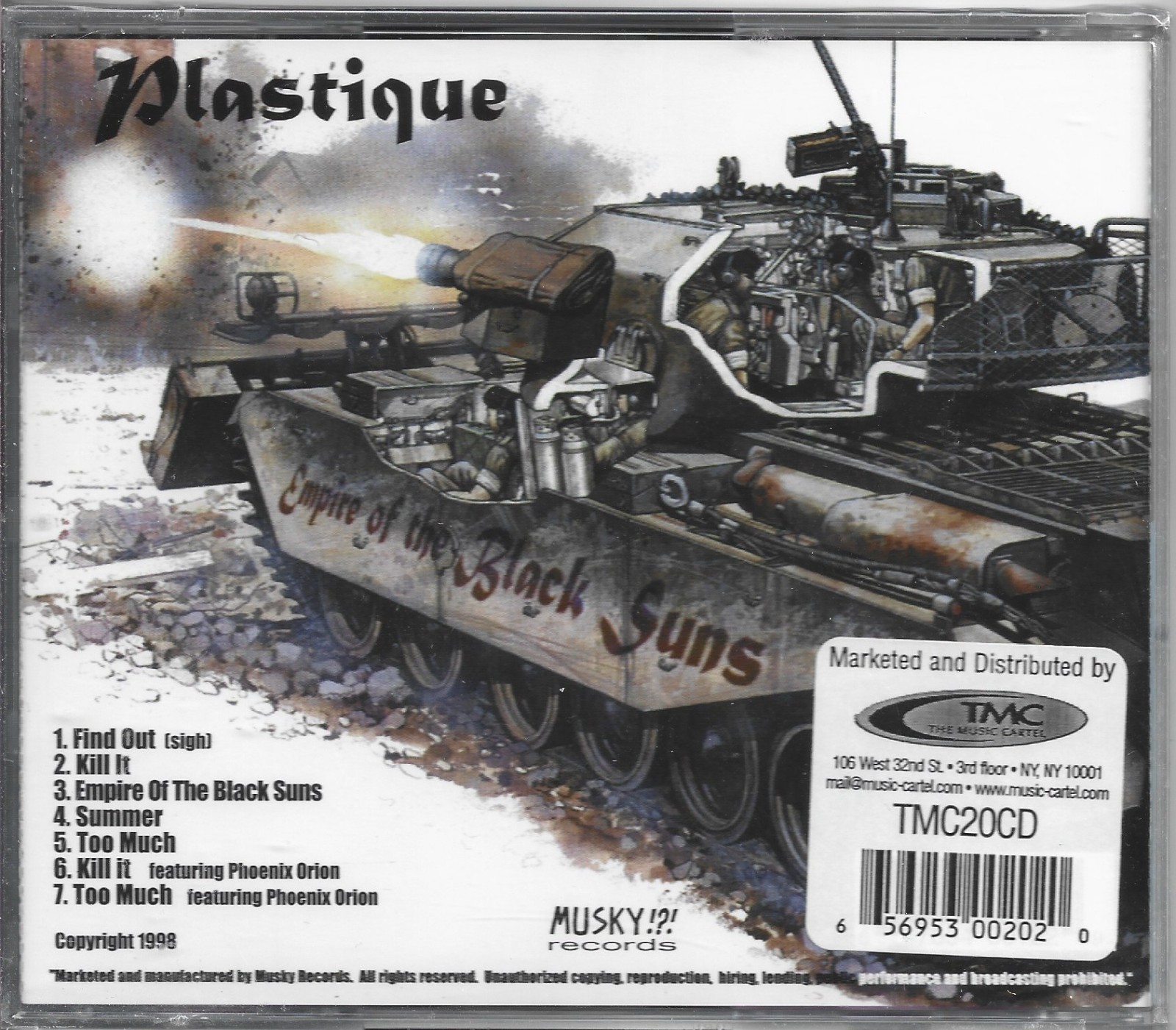 PLASTIQUE - EMPIRE OF THE BLACK SUNS - FEAT. PHEONIX ORION!! NEW!!!