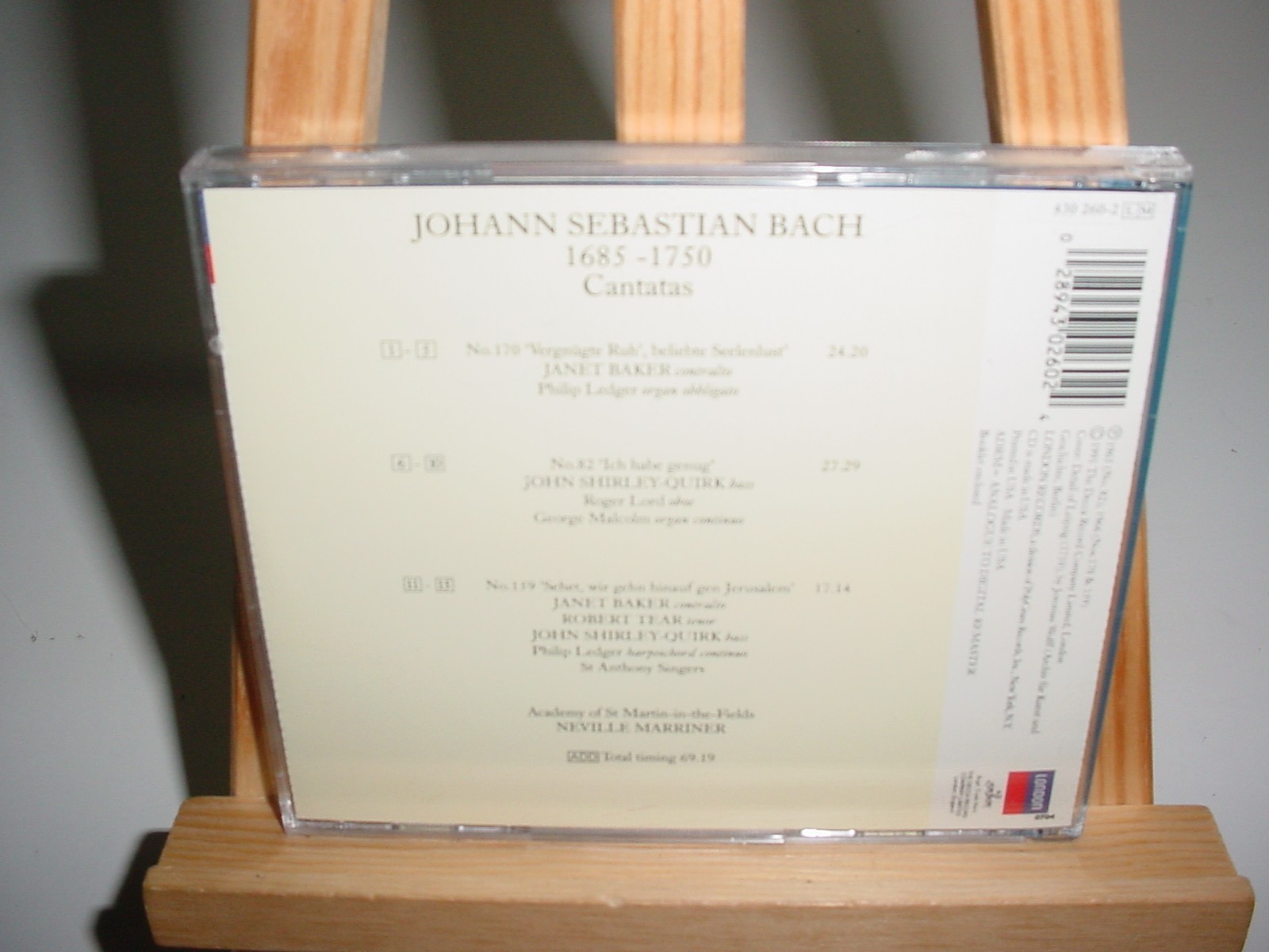 John Shirley-Quirk,Robert Tear - J. S. Bach: Cantatas 82, 159 & 1 CD