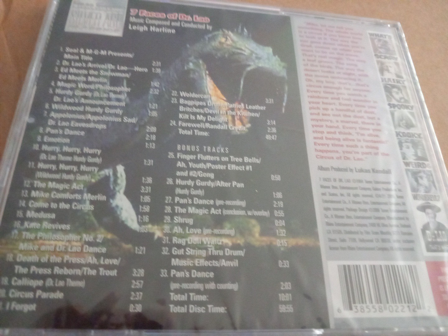 Leigh Harline "7 FACES OF DR. LAO" soundtrack FSM 3000 limited edition CD