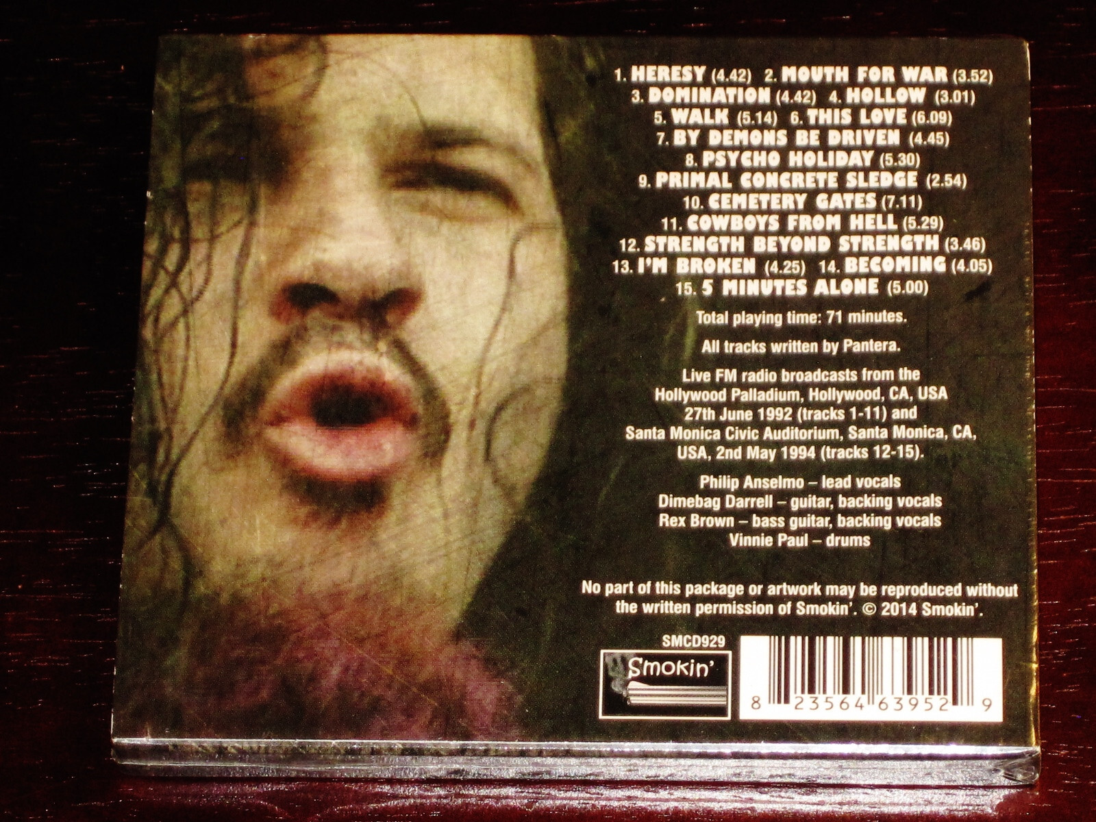 Pantera: Driven By Demons - Live Radio Broadcasts CD 2014 Smokin UK Slipcase NEW