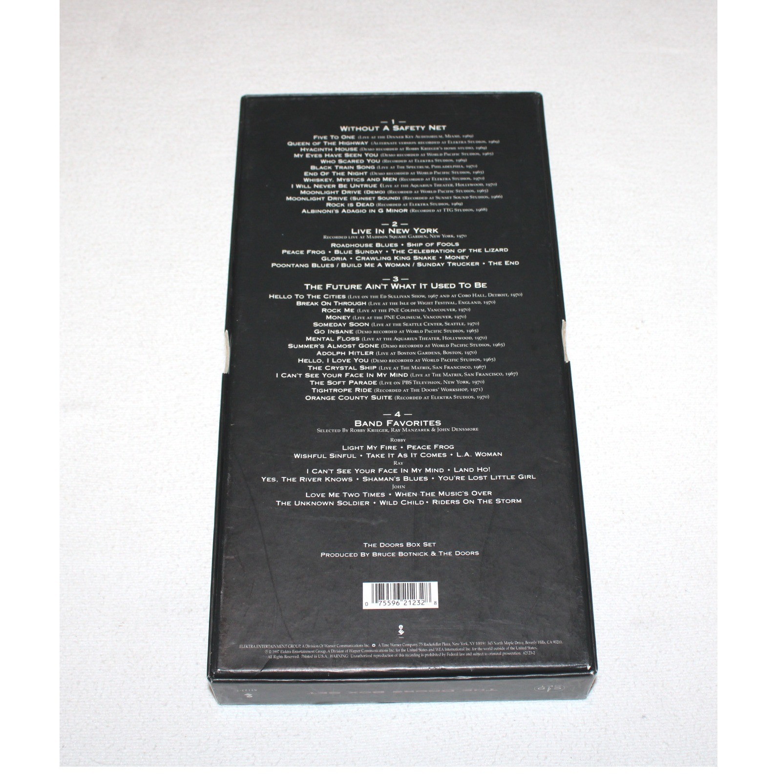 The Doors Box Set 4-CD 1997 w/ booklet 62123-2 Live Demos Band Favorites