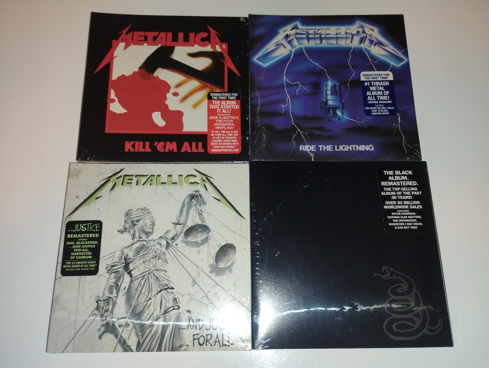 METALLICA 4 CD Lot Newly Remastered Editions Sealed and New