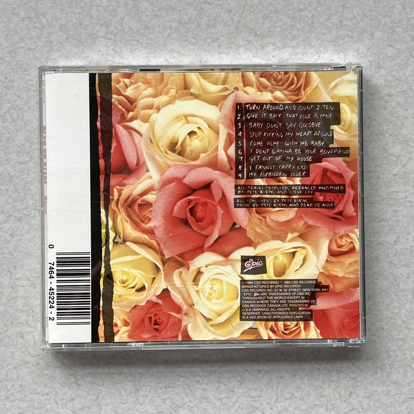 Dead Or Alive CD Nude 1989 Epic Synth-Pop Dance Pop Multicolor Jewel Case Album