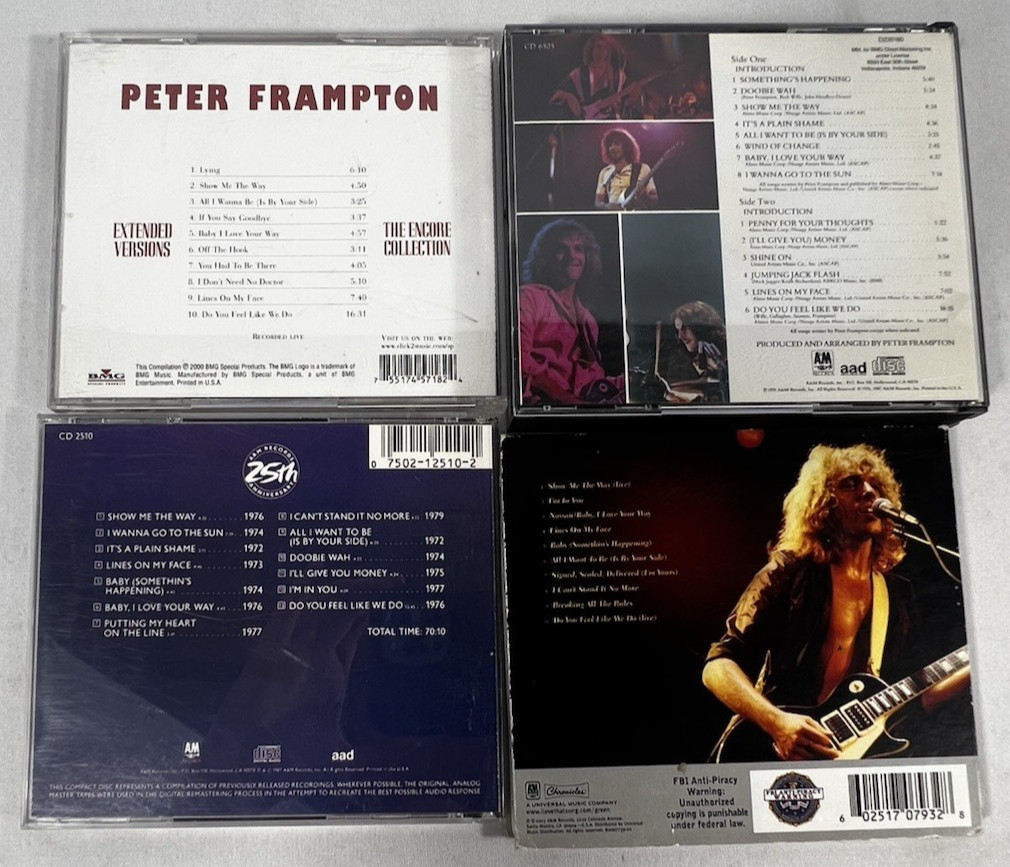 Peter Frampton 5 CD Lot Comes Alive Classics Best Of Extended Versions Rock
