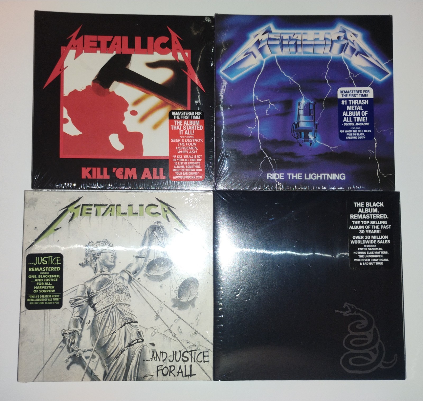 METALLICA 4 CD Lot Newly Remastered Editions Sealed and New