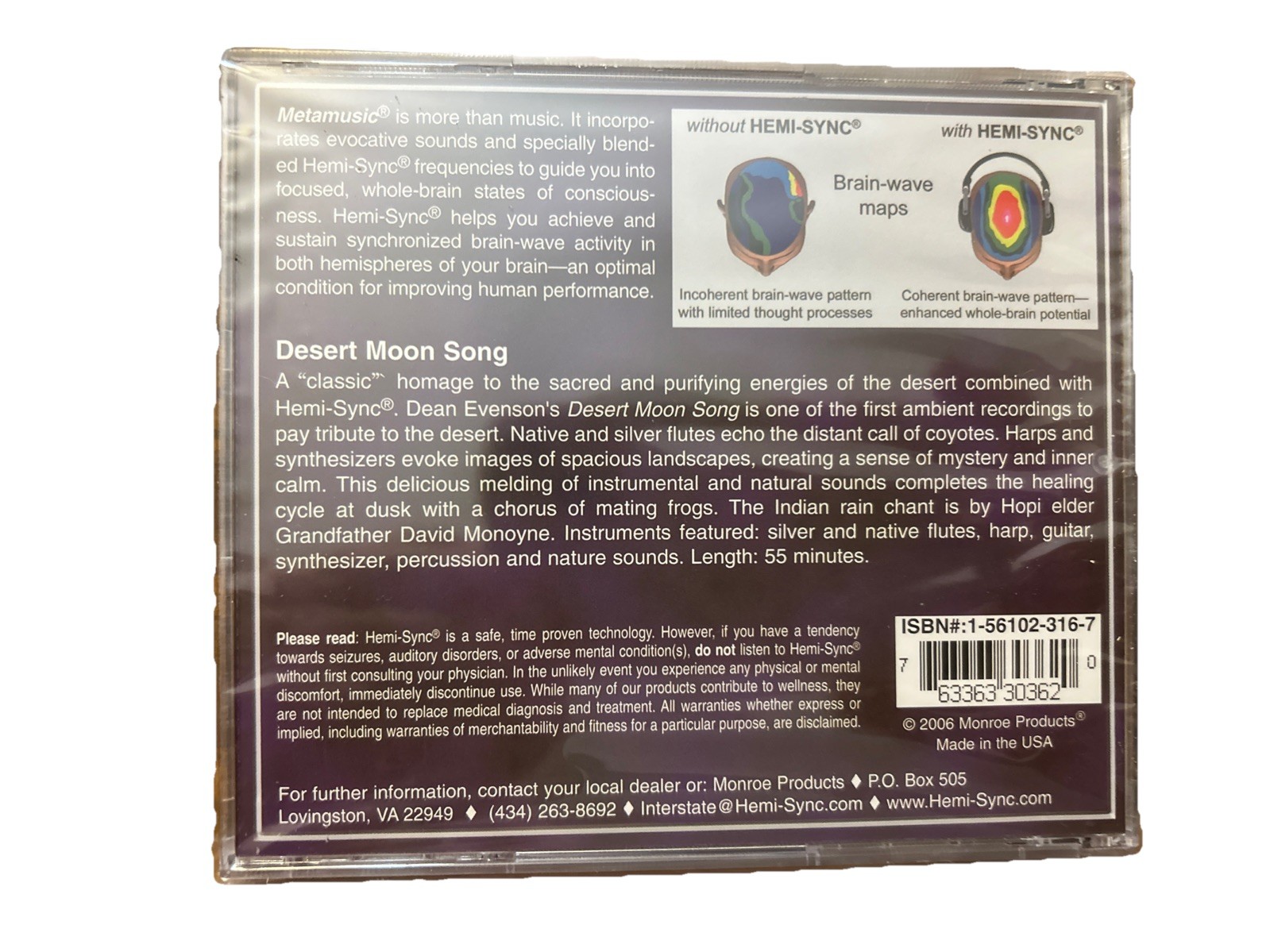 Hemi-Sync : Desert Moon Song With Hemi-Sync, New Sealed CD