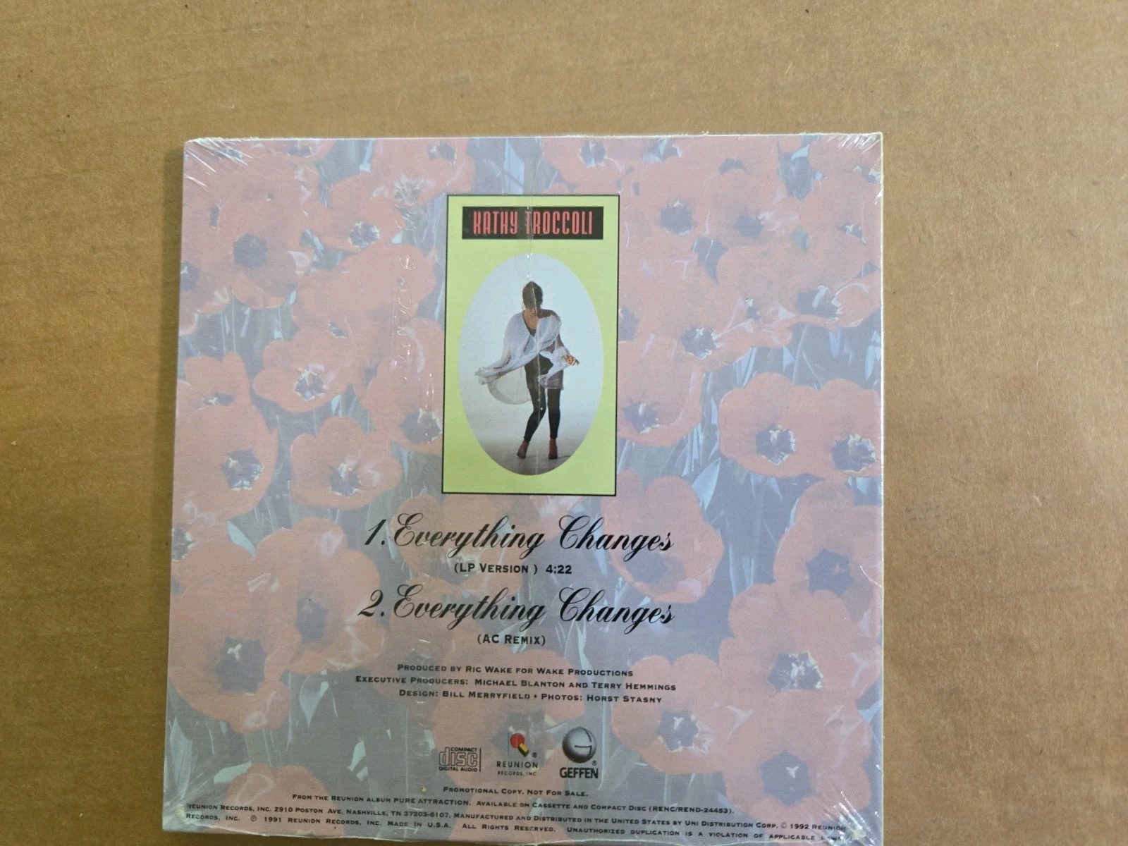 Kathy Troccoli – Everything Changes US Promo CD single 1992 - New - Sealed