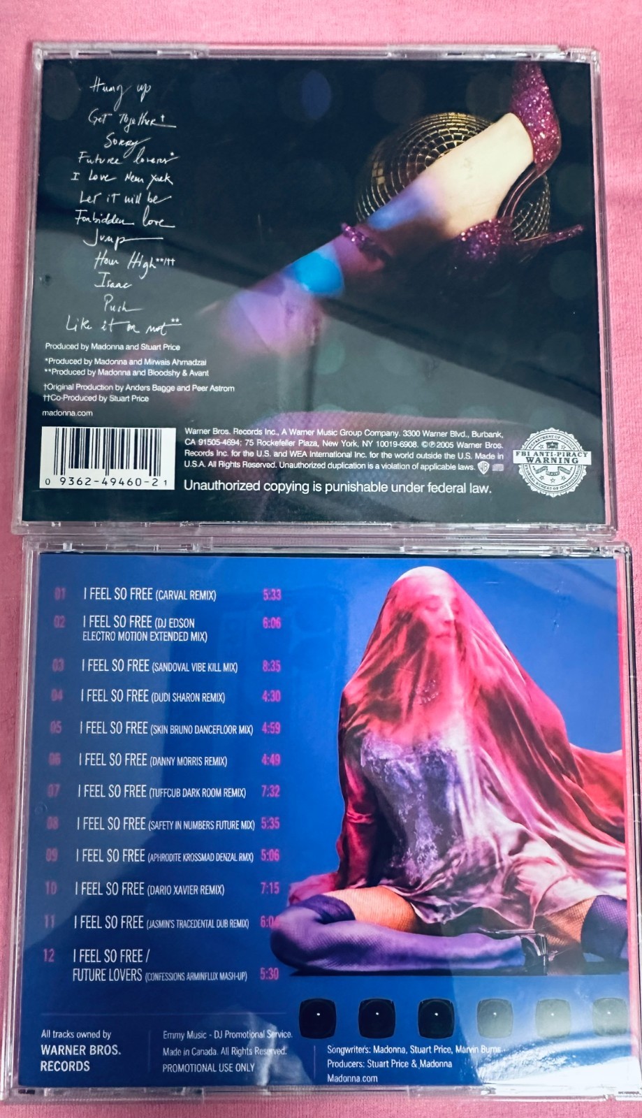 MADONNA I FEEL SO FREE CD single remix + Confessions on a Dancefloor Used CD
