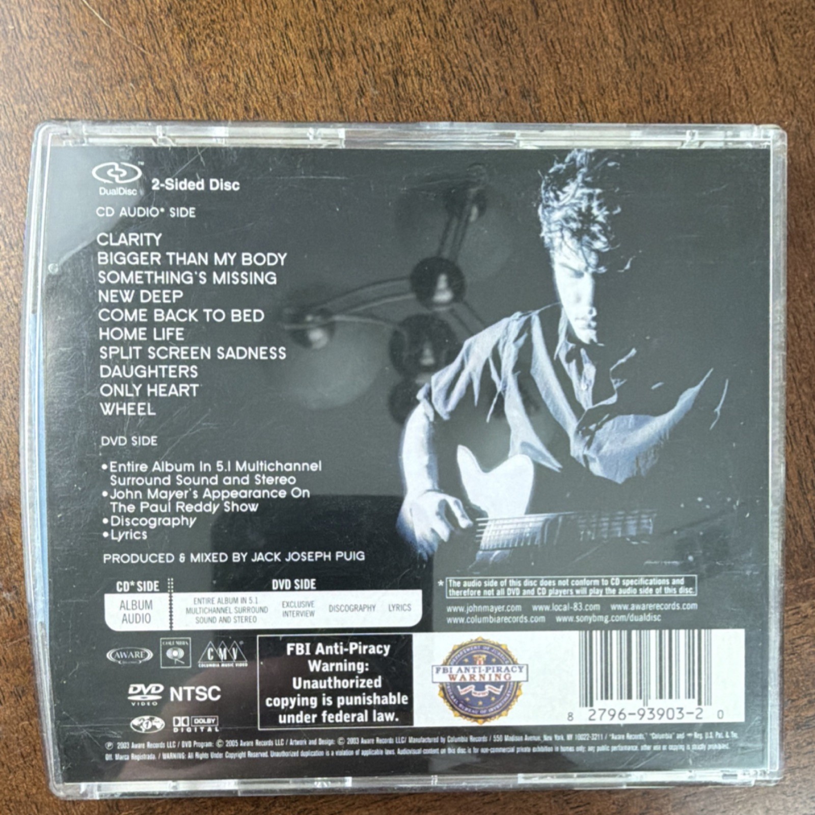 John Mayer Heavier Things CD DVD Rock Aware/Columbia 2003 DualDisc Album 93903