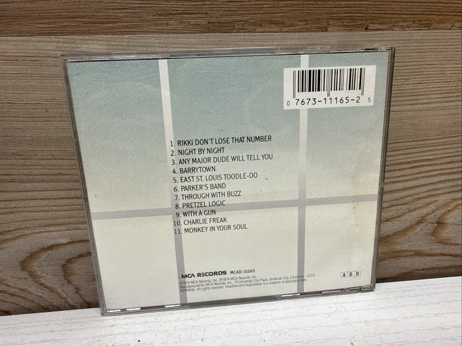 Steely Dan "Pretzel Logic" CD: MCA Records MCAD 31165. One Day Handling