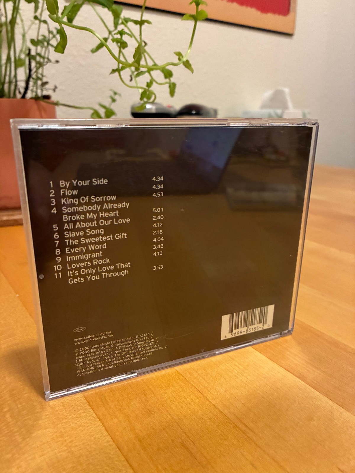 LOVERS ROCK- Sade (2000, Epic Records) – CD – Excellent Condition