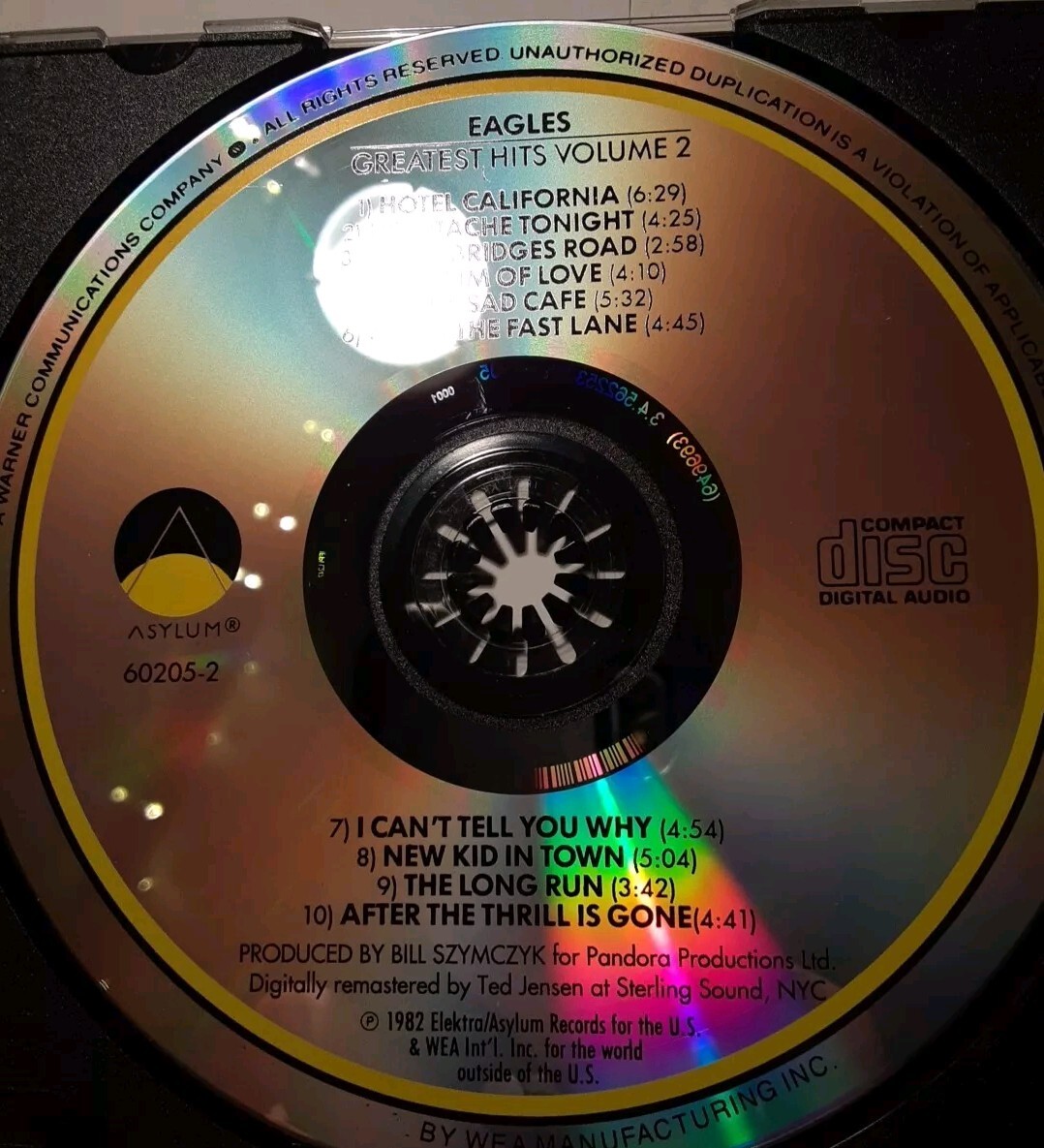The Eagles Greatest Hits Volume 2 CD Very Good Condition Used Teasted