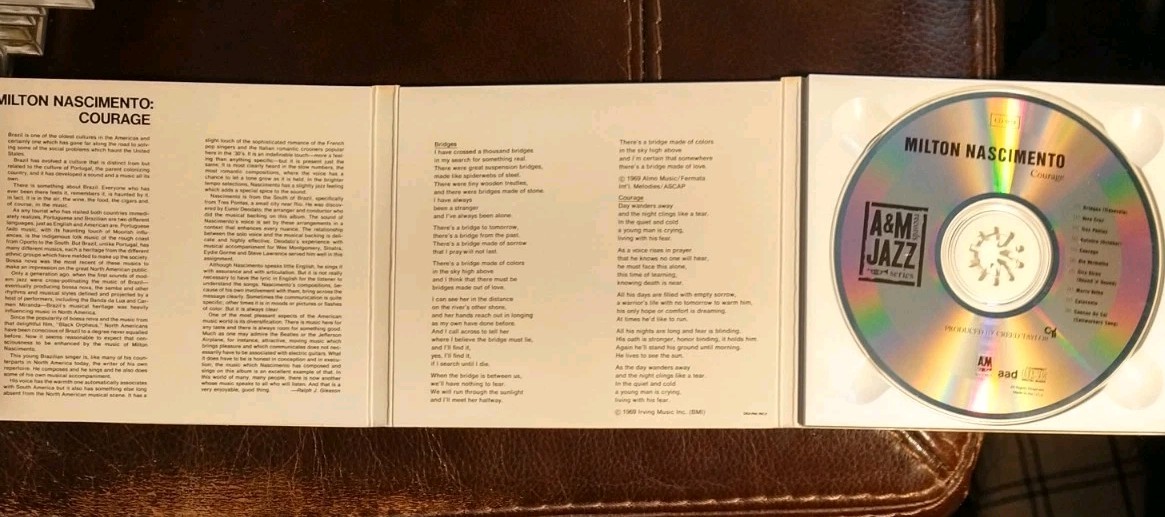 MILTON NASCIMENTO: Brazil Jazz: COURAGE : CD EX/EX Guaranteed To Play Right