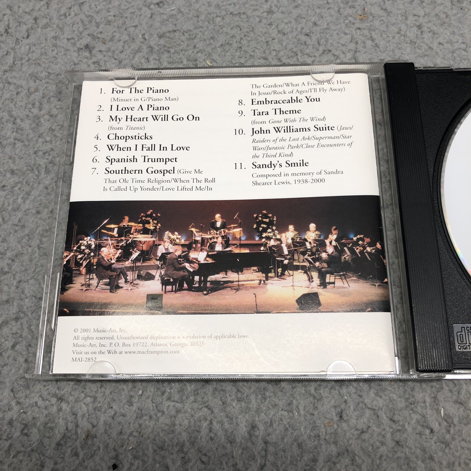 Mac Frampton and the Hollywood Hills Orchestra - Concert Grand CD 2001 MAI-2852