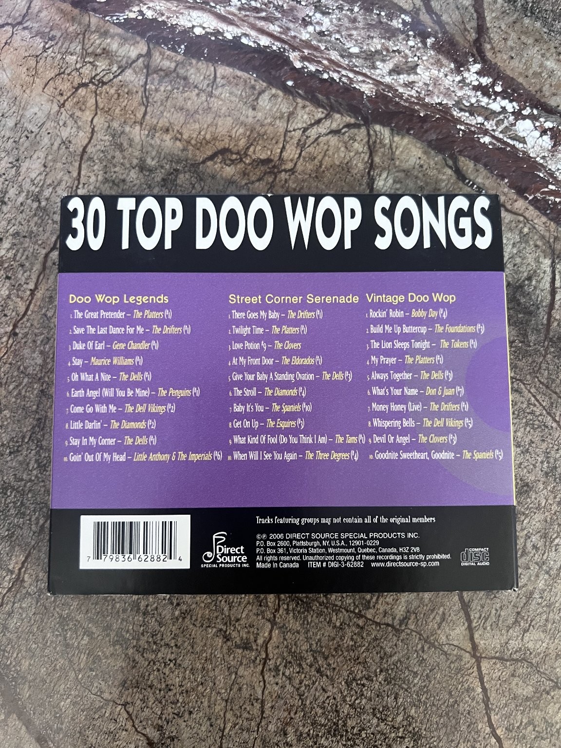 30 Top Doo Wop Songs 3CD 2006 Direct Source Various Artists Pop R&B