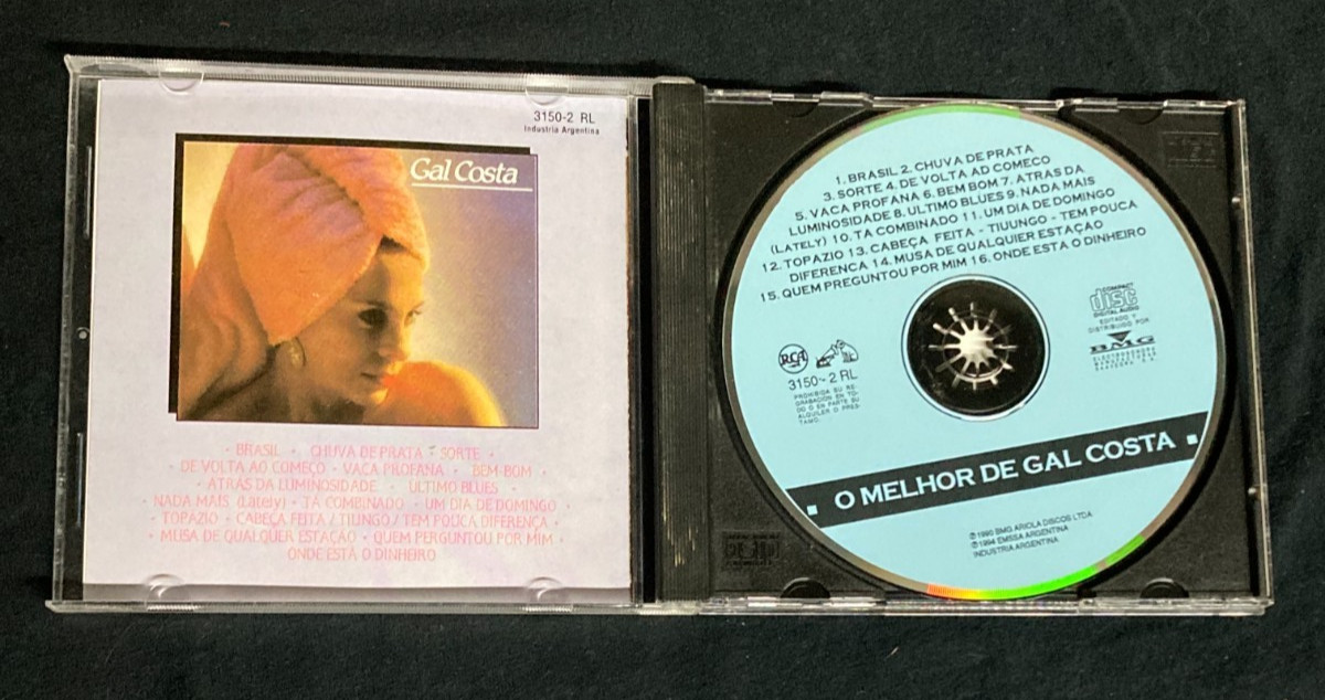 GAL COSTA "O Melhor de Gal Costa" FULL LENGTH OUT OF PRINT CD Argentina Folk EX